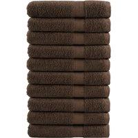Berkfield Home Premium Sauna Towels SOLUND 10pcs Brown 80x200cm 600gsm