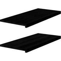 Berkfield Home Window Sills 2 pcs Dark Brown 90x40x2 cm Solid Wood Oak | Size: Medium