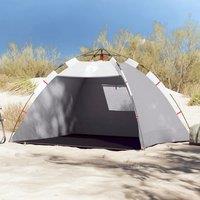 Berkfield Home Beach Tent 2-Person Grey Quick Release Waterproof