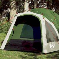 Berkfield Home Camping Tent Dome 3-Person Green Quick Release