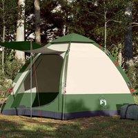 Berkfield Home Camping Tent Cabin 4-Person Green Quick Release