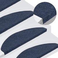 Berkfield Home Stair Mats Self-adhesive 15 pcs 65x22.5x3.5 cm Blue | Size: Medium