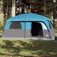Berkfield Home Family Tent Cabin 10-Person Blue Waterproof