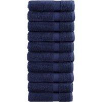 Berkfield Home Premium Shower Towels SOLUND 10pcs Navy Blue 70x140cm 600gsm