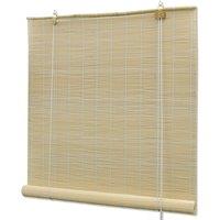 Berkfield Home Natural Bamboo Roller Blinds 120 x 160 cm in Beige
