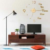 Berkfield Home 3D Wall Clock Modern Design Gold 100 cm XXL