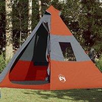Berkfield Home Camping Tent Tipi 7-Person Orange Waterproof