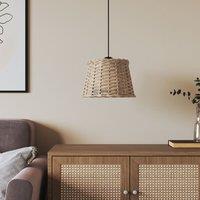 Berkfield Home Ceiling Lamp Shade Brown √25x17 cm Wicker | Size: 25x17 cm