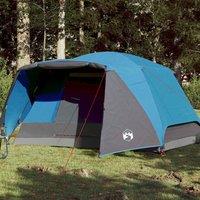 Berkfield Home Family Tent with Porch 6-Person Blue Waterproof