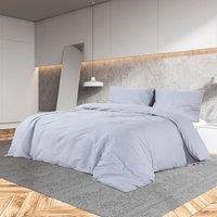 Duvet Cover Set Grey 135x200 cm Cotton