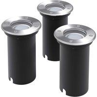 Outdoor LED Ground Lights 3 pcs Round