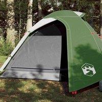 Berkfield Home Camping Tent Dome 3-Person Green Waterproof