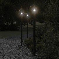 Berkfield Home Outdoor Floor Lamp Black 120 cm Stainless Steel
