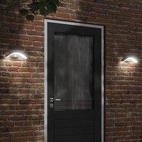 Berkfield Home Outdoor LED Wall Light with Sensor Black Die-cast Aluminium