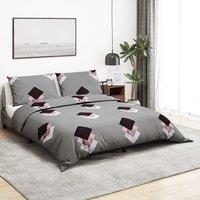 Berkfield Home Duvet Cover Set Grey 260x240 cm Cotton