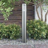 Berkfield Home Outdoor Post Lamp Standing Stainless Steel in Silver