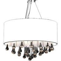 Berkfield Home Chandelier with 85 Crystals White