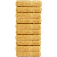 Berkfield Home Premium Bath Towels SOLUND 10pcs Gold 100x150cm 600gsm