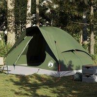 Berkfield Home Camping Tent Dome 4-Person Olive Green Waterproof