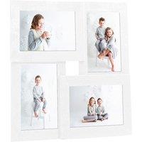 Berkfield Home Collage Photo Frame for 4x(10x15 cm) Picture White MDF | Size: 10x15 cm