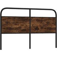 Headboard Smoked Oak 160 cm Steel and Engineered Wood