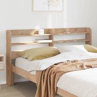 Berkfield Home Headboard with Shelves 135 cm Solid Wood Pine in Brown