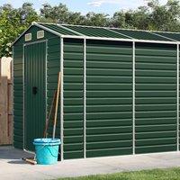 Garden Shed Green 191x810x198 cm Galvanised Steel