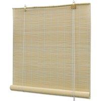 Berkfield Home Natural Bamboo Roller Blinds 120 x 220 cm in Beige