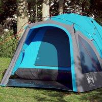 Berkfield Home Camping Tent Dome 3-Person Blue Quick Release