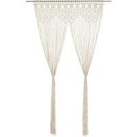 Berkfield Home Macrame Curtain 140x240 cm Cotton in Cream
