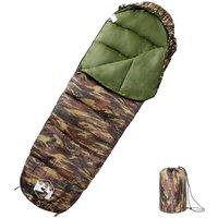 Berkfield Home Mummy Sleeping Bag for Adults Camping 3 Seasons in Green