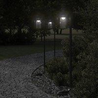 Berkfield Home Outdoor Floor Lamp Black 100 cm Stainless Steel