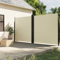Berkfield Home Retractable Side Awning Cream 200x1000 cm