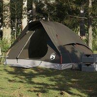 Berkfield Home Camping Tent Dome 2-Person Brown Waterproof