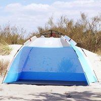 Berkfield Home Beach Tent 2-Person Azure Blue Quick Release Waterproof
