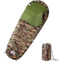 Berkfield Home Mummy Sleeping Bag for Adults Camping 3 Seasons in Green
