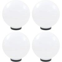 Berkfield Home LED Bowl Lamps 4 pcs Spherical 30 cm PMMA in White