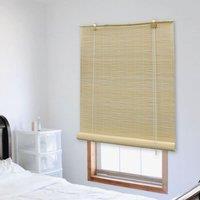 Berkfield Home Roller Blind Bamboo 140x220 cm Natural in Brown