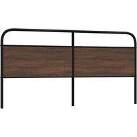 Headboard Brown Oak 180 cm Steel and Engineered Wood