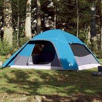 Berkfield Home Family Tent Dome 6-Person Blue Waterproof