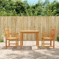 Berkfield Home 3 Piece Garden Dining Set Solid Wood Acacia in Brown