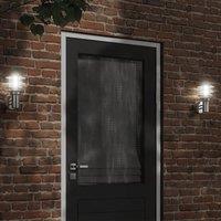 Berkfield Home Outdoor Wall Lights 2pcs Silver Stainless Steel