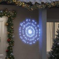 Berkfield Home Christmas Starburst Lights 140 LEDs 8 pcs Cold White 17 cm