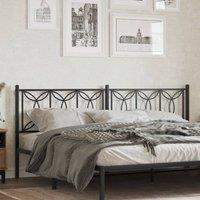 Berkfield Home Metal Headboard Black 193 cm