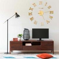 Berkfield Home 3D Wall Clock Modern Design Gold 100 cm XXL