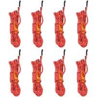 Berkfield Home Tent Guy Ropes with Spanners Reflective 8 pcs 4 m 4 mm in Red