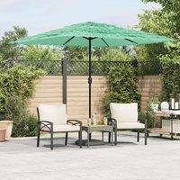 Berkfield Home Garden Parasol with Steel Pole Green 248x248x248 cm | Size: 248 x 248 x 248 cm