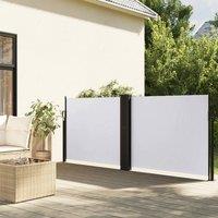 Berkfield Home Retractable Side Awning White 140x1200 cm