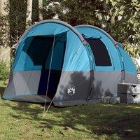 Berkfield Home Camping Tent Tunnel 4-Person Blue Waterproof