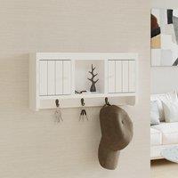 Berkfield Home Key Cabinet White 40x8.5x20 cm Engineered Wood&Steel